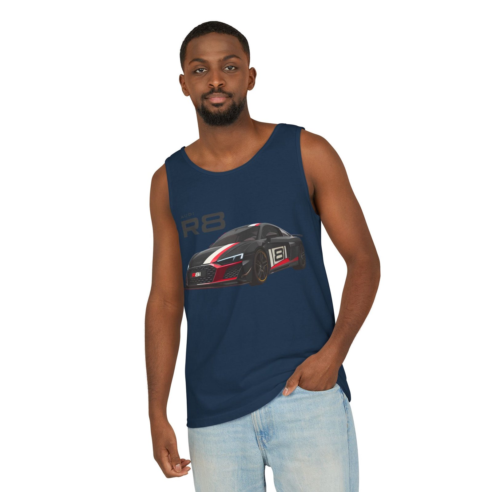 R8 Race Car Unisex Tank Top, Breathable Summer Top, Casual Wear, Gift for Car Enthusiasts, Sports Apparel, Comfortable Tank Top - Image 37