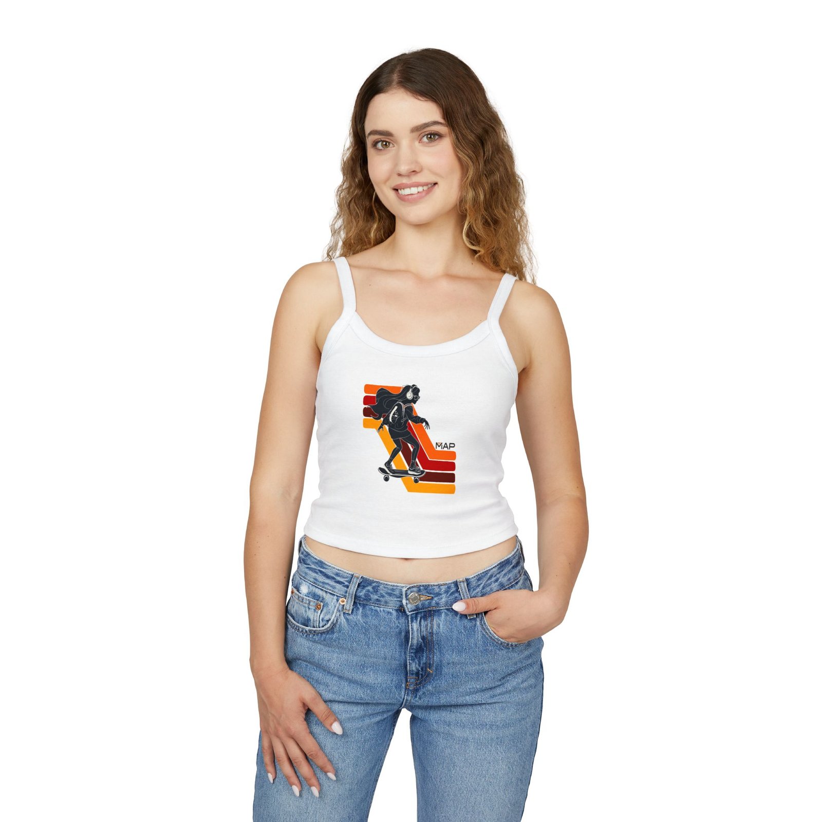 Retro Skateboard Tank Top for Women, Summer Top, Stylish Casual Wear, Gifts for Skaters, Vintage Vibe Clothing (Copy)