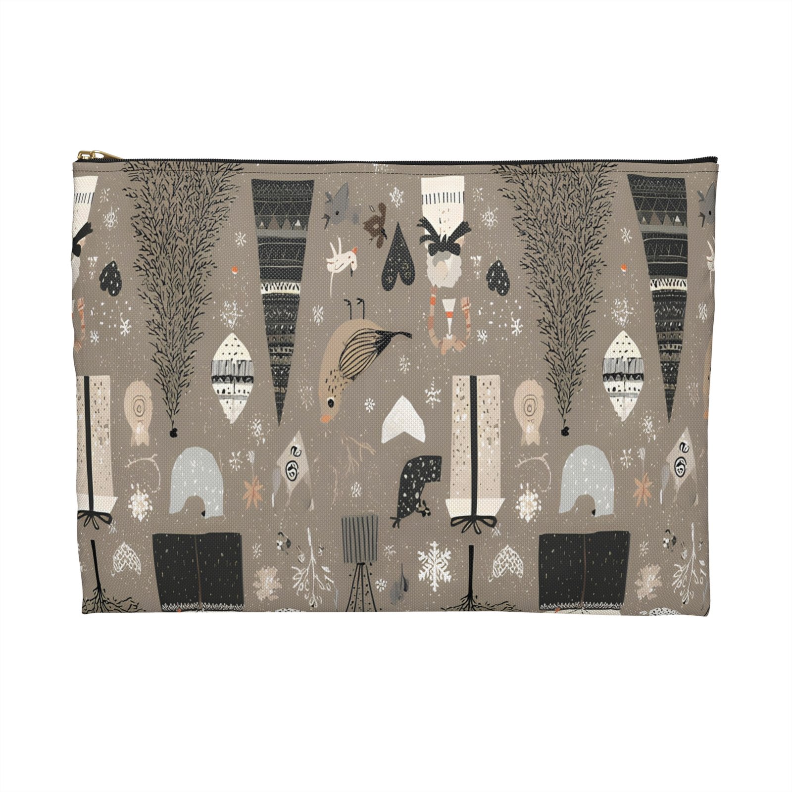 Festive Accessory Pouch with Winter Wonderland Design | Holiday Gift for Her, Makeup Bag, Organizer Pouch, Xmas Essentials, Cute Storage - Image 2
