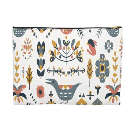 Boho Chic Accessory Pouch, Stylish Travel Organizer, Floral Makeup Bag, Eco-Friendly Zipper Pouch, Cute Gift Idea for Her