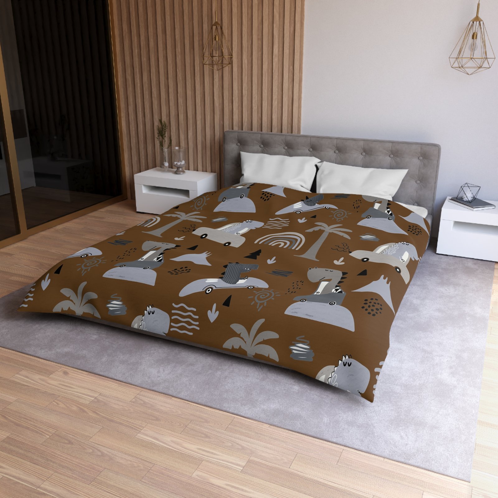 Playful Animal Adventure Microfiber Duvet Cover, Kids Bedding, Nursery Decor, Bedroom Makeover, Fun Home Accessories, Gift for Children