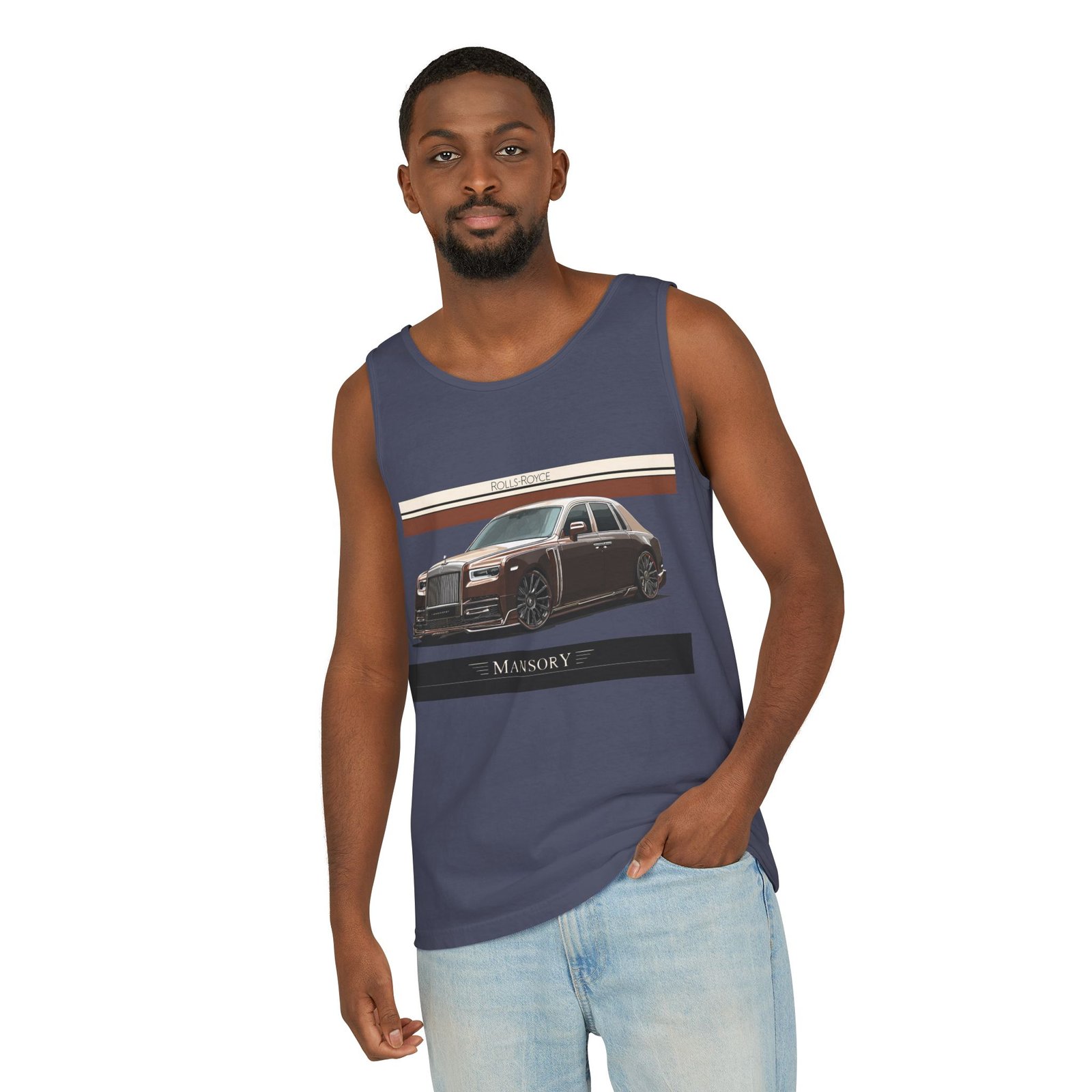 Luxury Car Graphic Unisex Tank Top, Casual Summer Wear, Perfect Gift for Car Enthusiasts, Birthday, Father's Day, Car Show Merchandise - Image 34