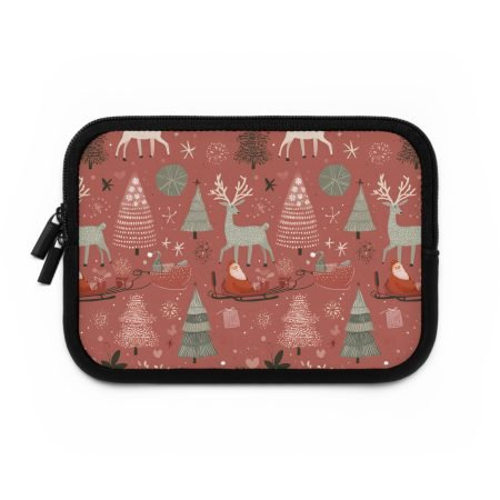 Christmas-Themed Laptop Sleeve, Cute Holiday Cover, Ideal Gift for Students, Laptop Case, Festive Tech Accessory