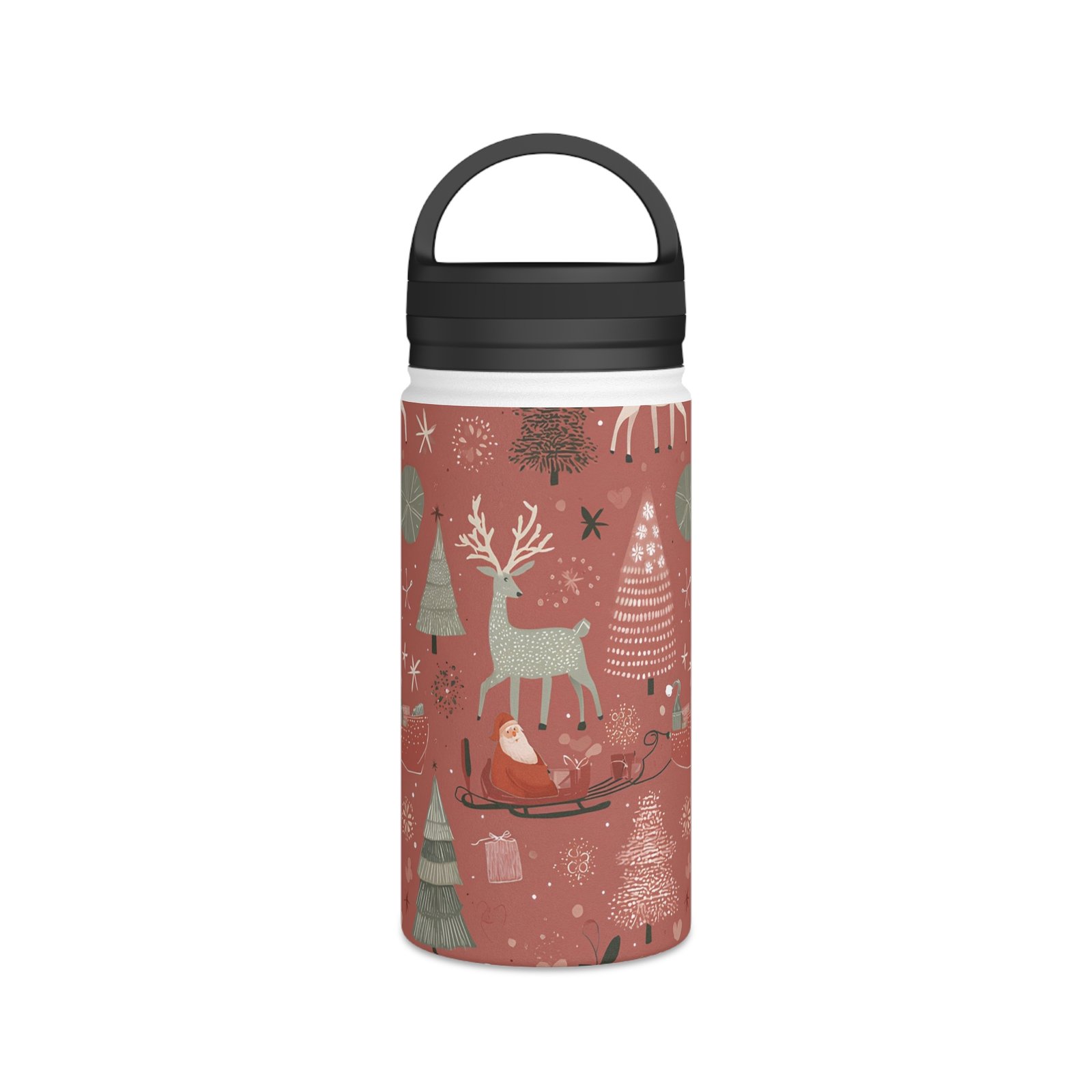 Stainless Steel Water Bottle, Handle Lid - Image 3