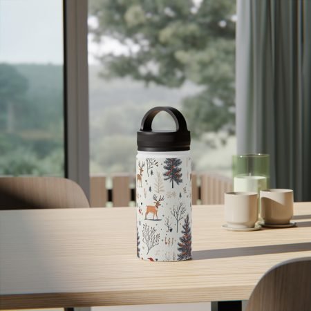 Stainless Steel Water Bottle, Handle Lid