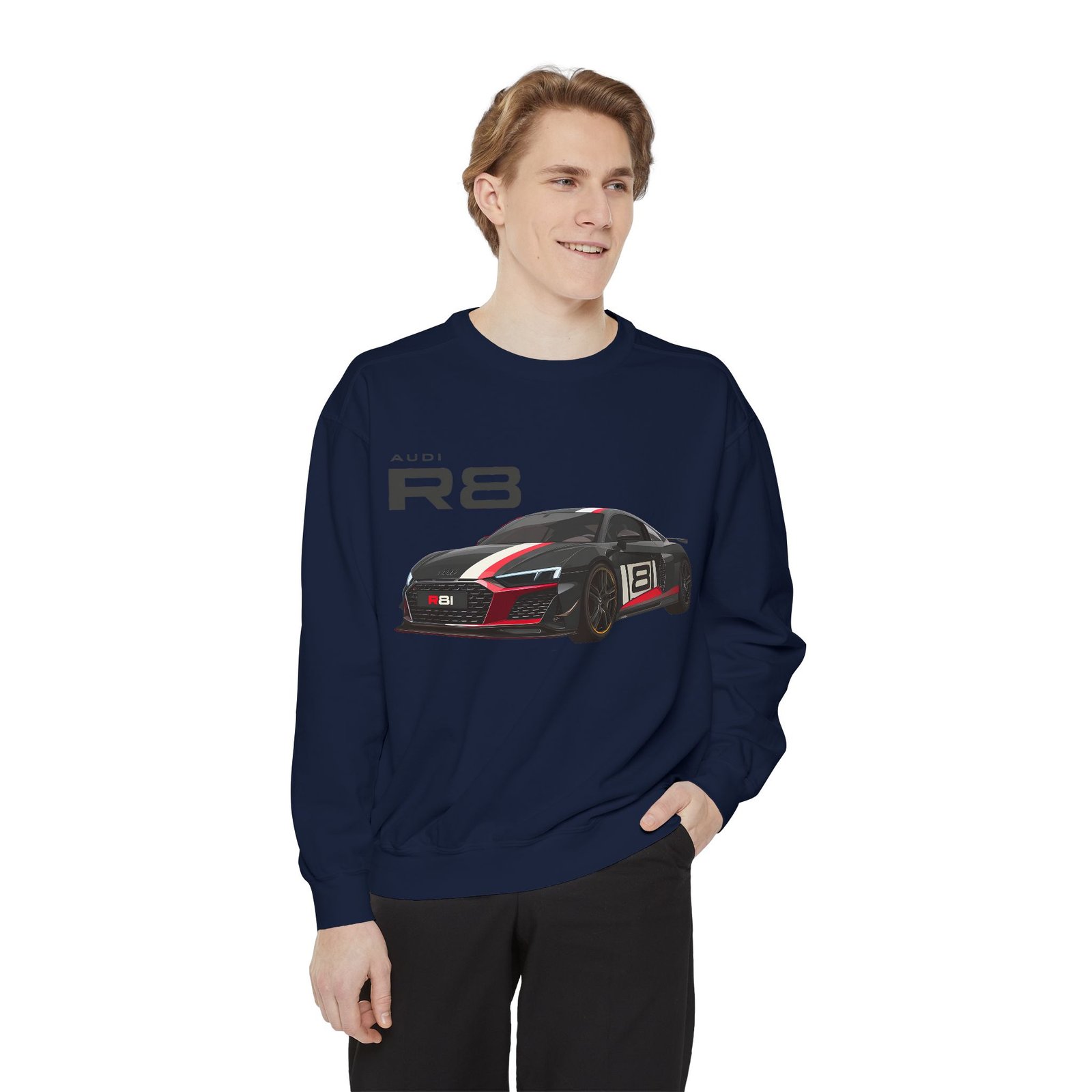 Car Lover's Unisex Sweatshirt, R8 Graphic Top, Automotive Gift, Casual Wear, Birthday Present, Motorsport Apparel - Image 21