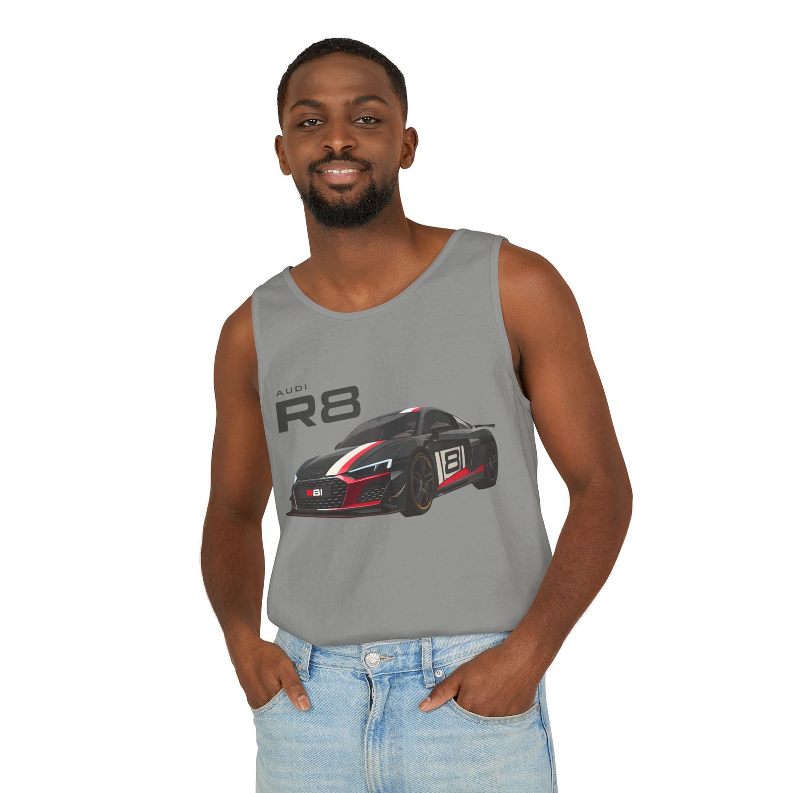 R8 Race Car Unisex Tank Top, Breathable Summer Top, Casual Wear, Gift for Car Enthusiasts, Sports Apparel, Comfortable Tank Top - Image 29