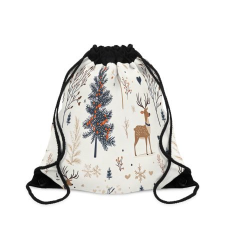 Winter Wonderland Drawstring Bag | Holiday Gift, Travel Tote, Camping Gear, Christmas Accessory, Outdoor Adventure