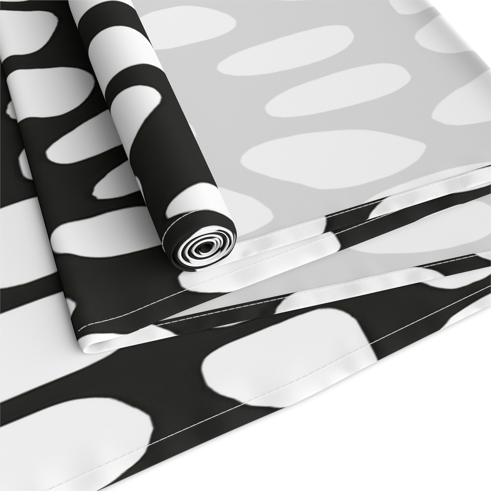 Modern Black and White Table Runner, Stylish Dining Decor, Home Table Decor, Unique Home Gift, Party Decoration, Wedding Table Runner - Image 3