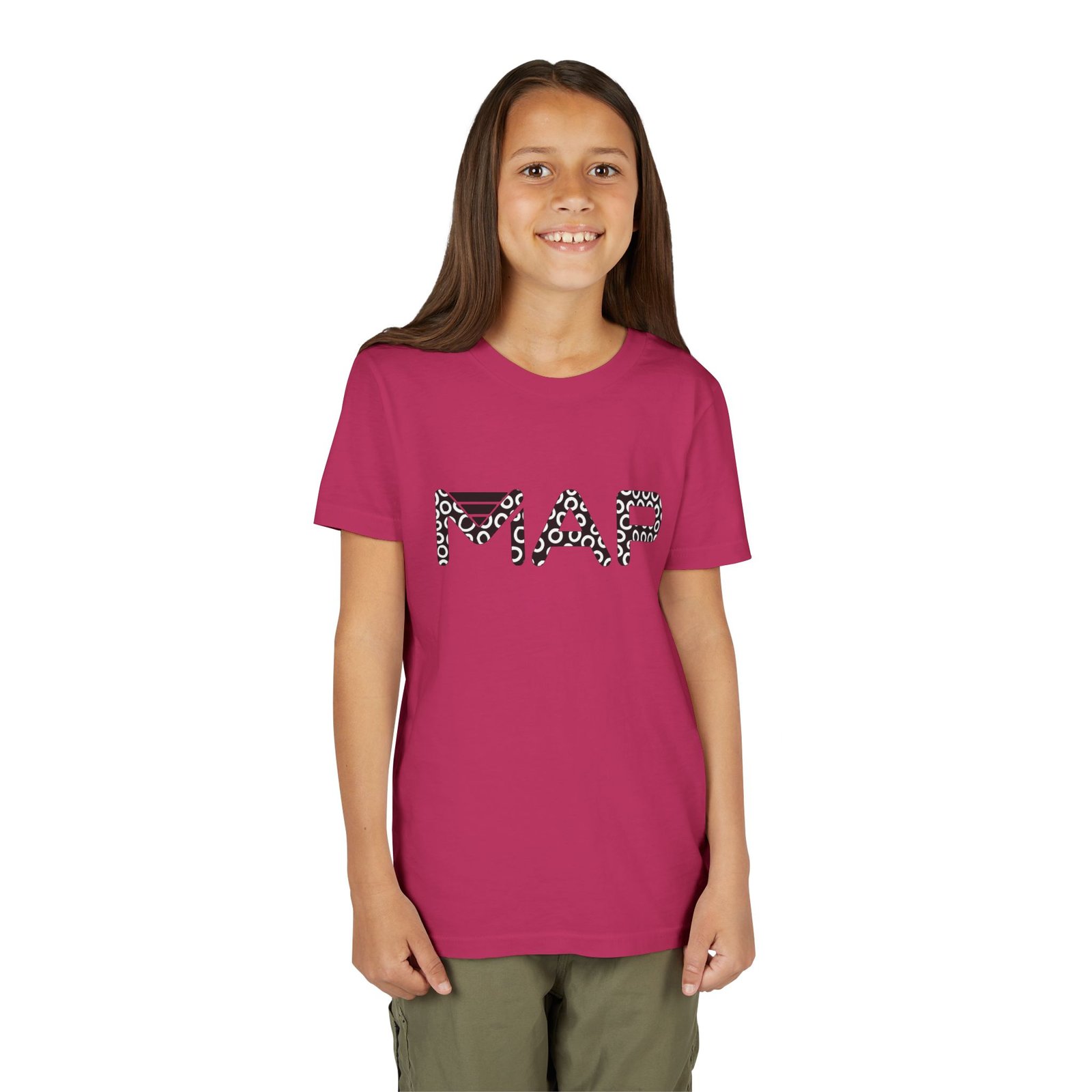 Stylish Youth Tee with Trendy MAP Design - Perfect for School, Gifts, Summer Wear, Birthdays, and Family Outings - Image 5