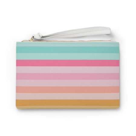 Colorful Stripe Clutch Bag, Stylish Wristlet for Parties, Everyday Use, Gift for Her, Summer Accessory