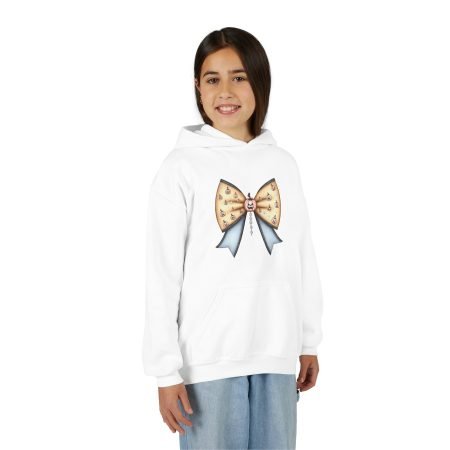 Cute Bow Youth Hooded Sweatshirt for Girls | Perfect for Birthdays, Holidays, Playdates, or Cozy Days