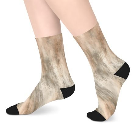 Earthy Design Mid-Length Socks | Cozy Fashionable Footwear | Perfect for Gifts, Casual Wear, Yoga, Leisure Activities, All Seasons