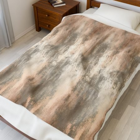 Soft Neutral-Toned Velveteen Plush Blanket, Cozy Throw for Home Decor, Gift for All Occasions, Comfortable Bed Blanket, Warm and Stylish