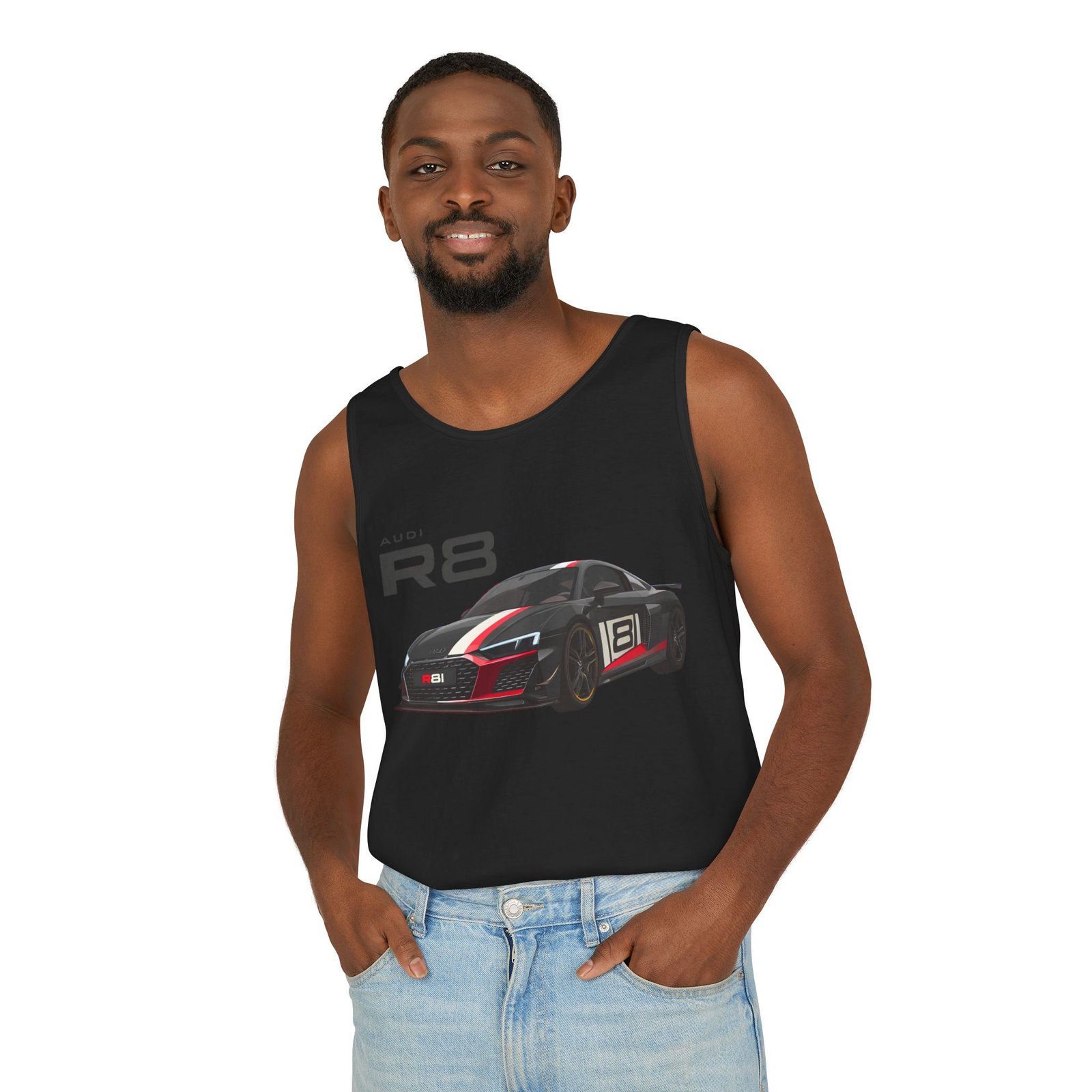 R8 Race Car Unisex Tank Top, Breathable Summer Top, Casual Wear, Gift for Car Enthusiasts, Sports Apparel, Comfortable Tank Top - Image 41