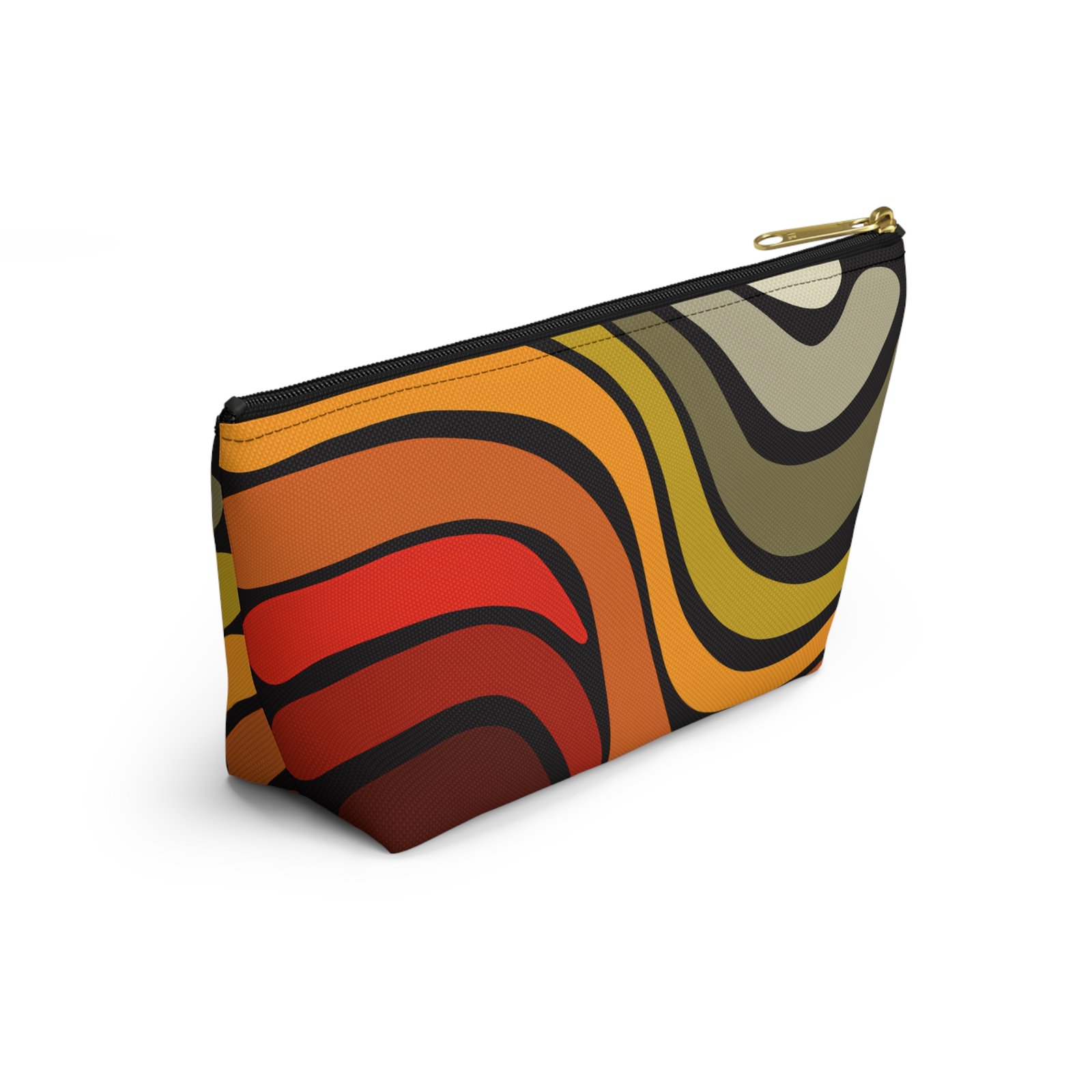 Retro Groove Accessory Pouch | Colorful Makeup Bag, Organizer, Travel Pouch, Gift for Her, Artist Supplies - Image 2