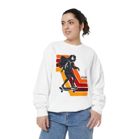 Retro Skateboarder Unisex Sweatshirt | Skate Style, Casual Wear, Vintage Vibe, Gift for Skate Lovers, Cozy Fashion
