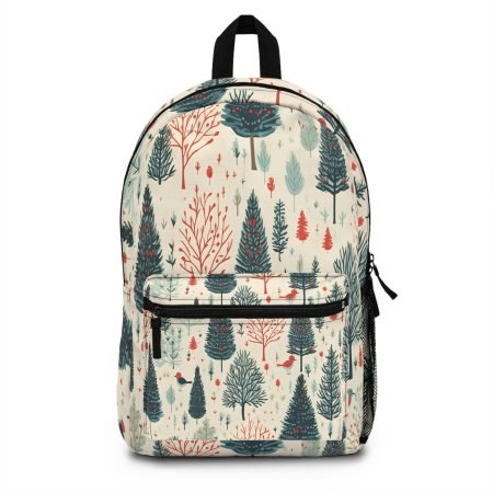 Nature-Inspired Backpack for Adventurers, Forest Print Bag, Eco-Friendly School Bag, Trendy Travel Backpack, Gift for Nature Lovers