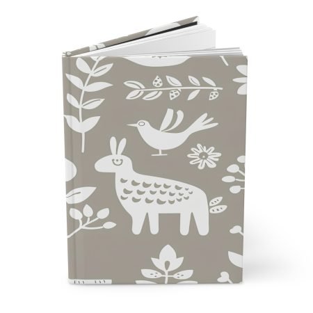 Nature-Inspired Hardcover Journal, Eco-Friendly Notebook, Botanical Theme Journal, Gift for Nature Lovers, Cute Writing Journal