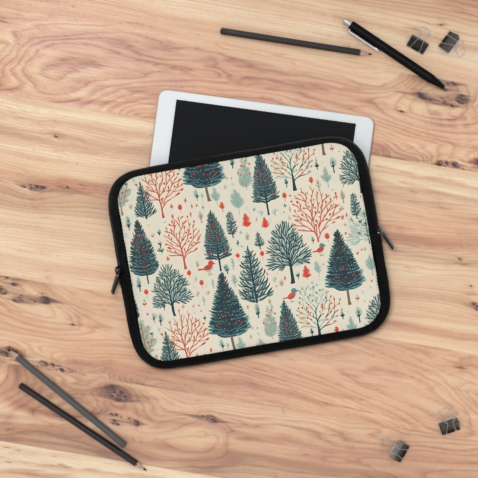 Forest-Themed Laptop Sleeve, Stylish Tech Case, Cute Laptop Cover, Gifts for Eco-Lovers, Holiday Present for Students - Image 11