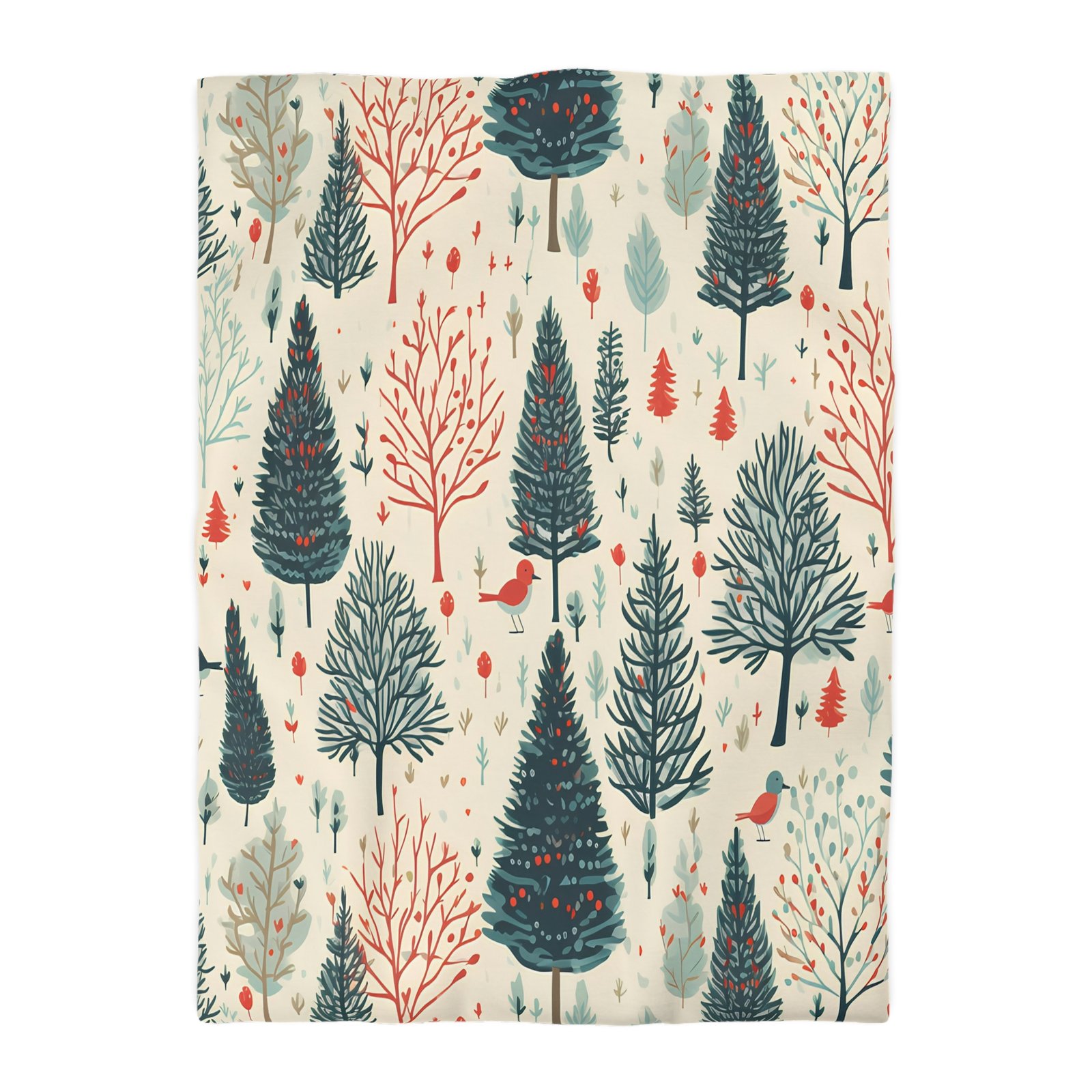 Cozy Forest Microfiber Duvet Cover | Woodland Tree Bedding, Nature Lover Gift, Christmas Decor, Cozy Bedroom, All Seasons - Image 24