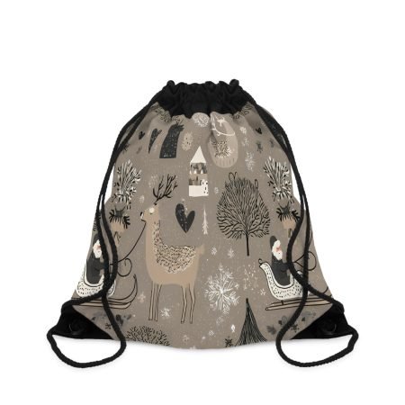 Winter Wonderland Drawstring Bag | Gift for Nature Lovers, Holiday Shopping, Gym, Travel, School, Festival Essentials