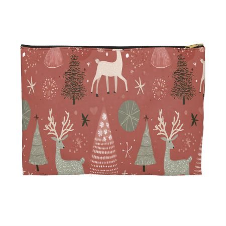 Festive Accessory Pouch - Holiday Gift, Makeup Bag, Travel Organizer, Cute Clutch, Christmas Essentials