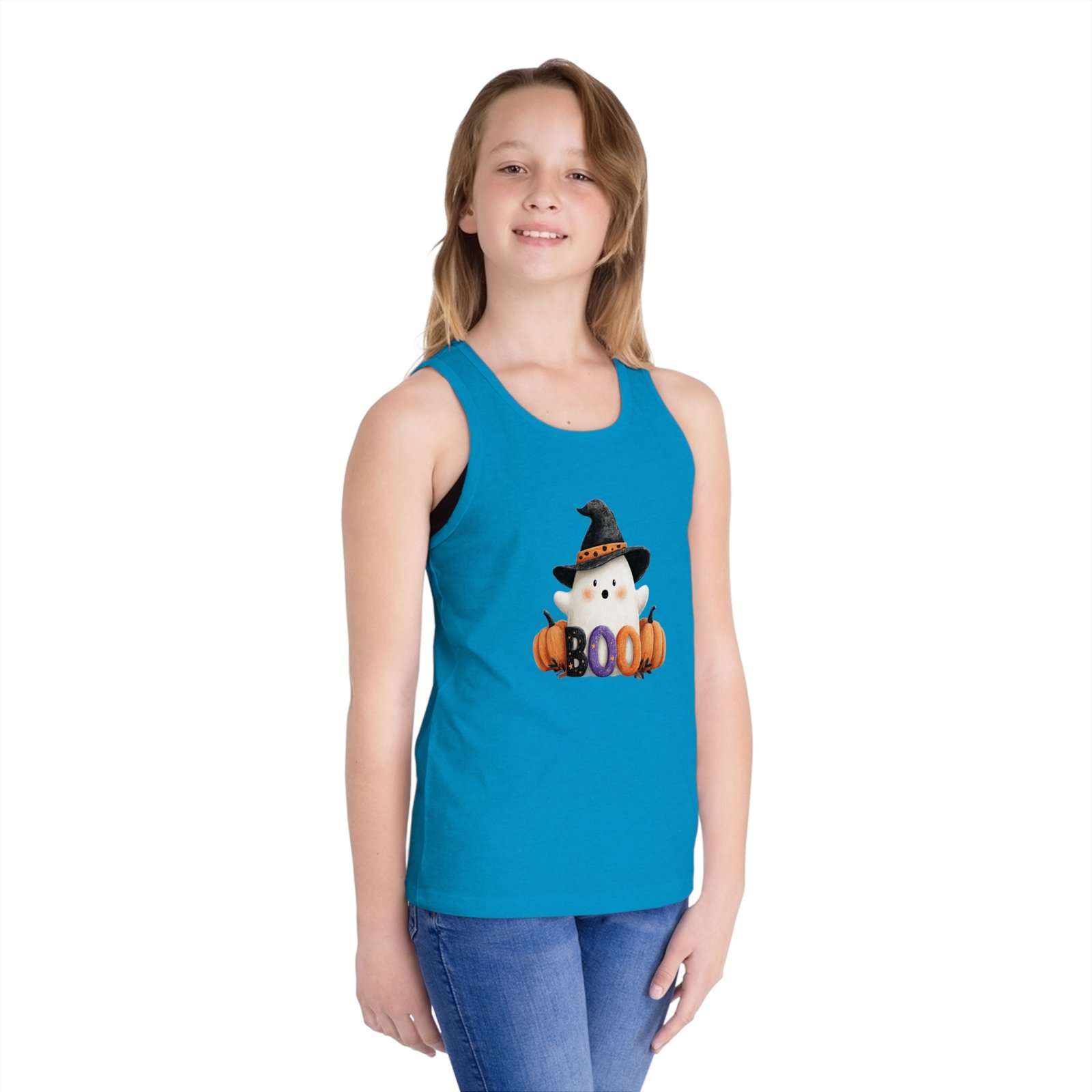 Halloween Kid's Jersey Tank Top, Boo Tank, Halloween Costume Shirt, Pumpkin Tee, Fun Fall Apparel - Image 4