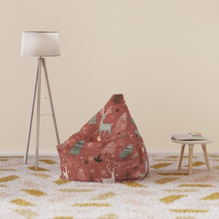 Cozy Holiday Bean Bag Chair Cover, Reindeer & Festive Patterns for Comfort, Home Decor, Christmas Gift, Kids Room