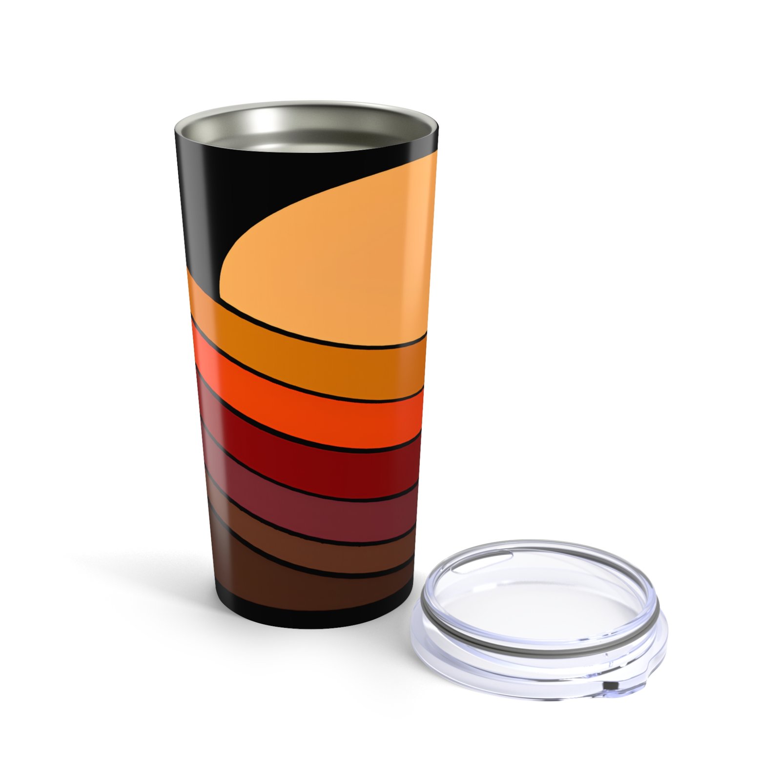 Retro Gradient Tumbler 20oz | Stylish Travel Mug, Unique Gift for Coffee Lovers, Summer Vibes, Home and Office Drinkware