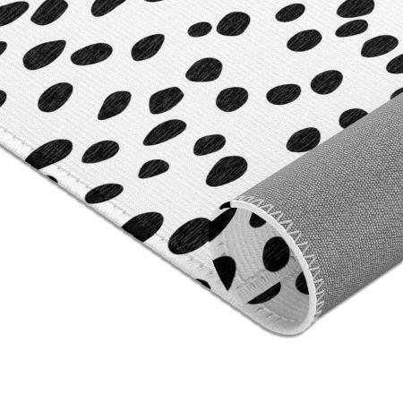 Modern Polka Dot Area Rug, Stylish Home Décor, Minimalist Living Room Rug, Indoor Carpet, Chic Floor Mat