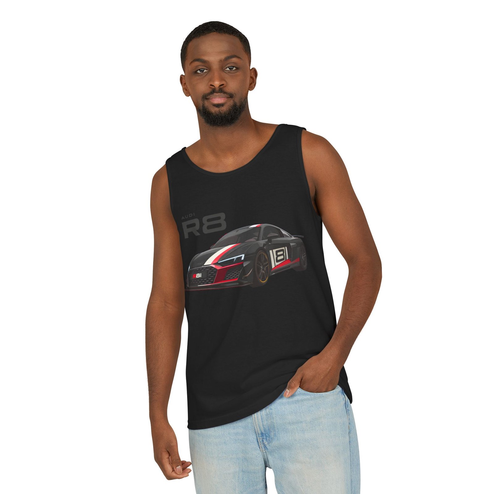 R8 Race Car Unisex Tank Top, Breathable Summer Top, Casual Wear, Gift for Car Enthusiasts, Sports Apparel, Comfortable Tank Top - Image 40