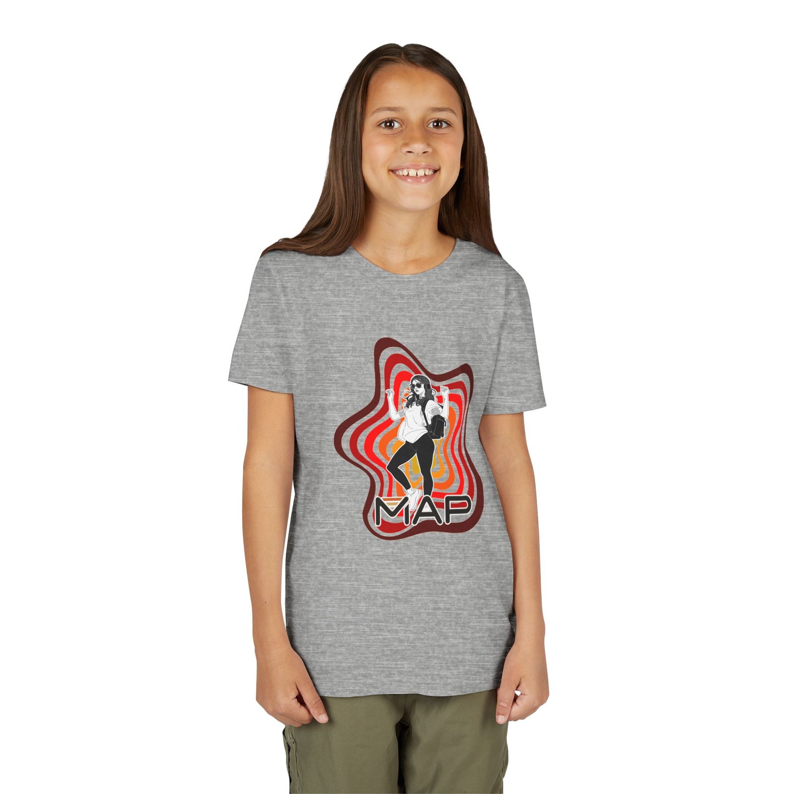 Retro Map Youth Tee, Cool Short Sleeve Shirt, Vintage Style Kids T-Shirt, Trendy Graphic Tee for Tweens, Fun Gift for Young Explorers - Image 13