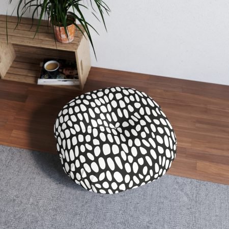 Modern Tufted Floor Pillow, Round | Boho Decor, Living Room Cushions, Meditation Seat, Accent Pillow, Home Gift