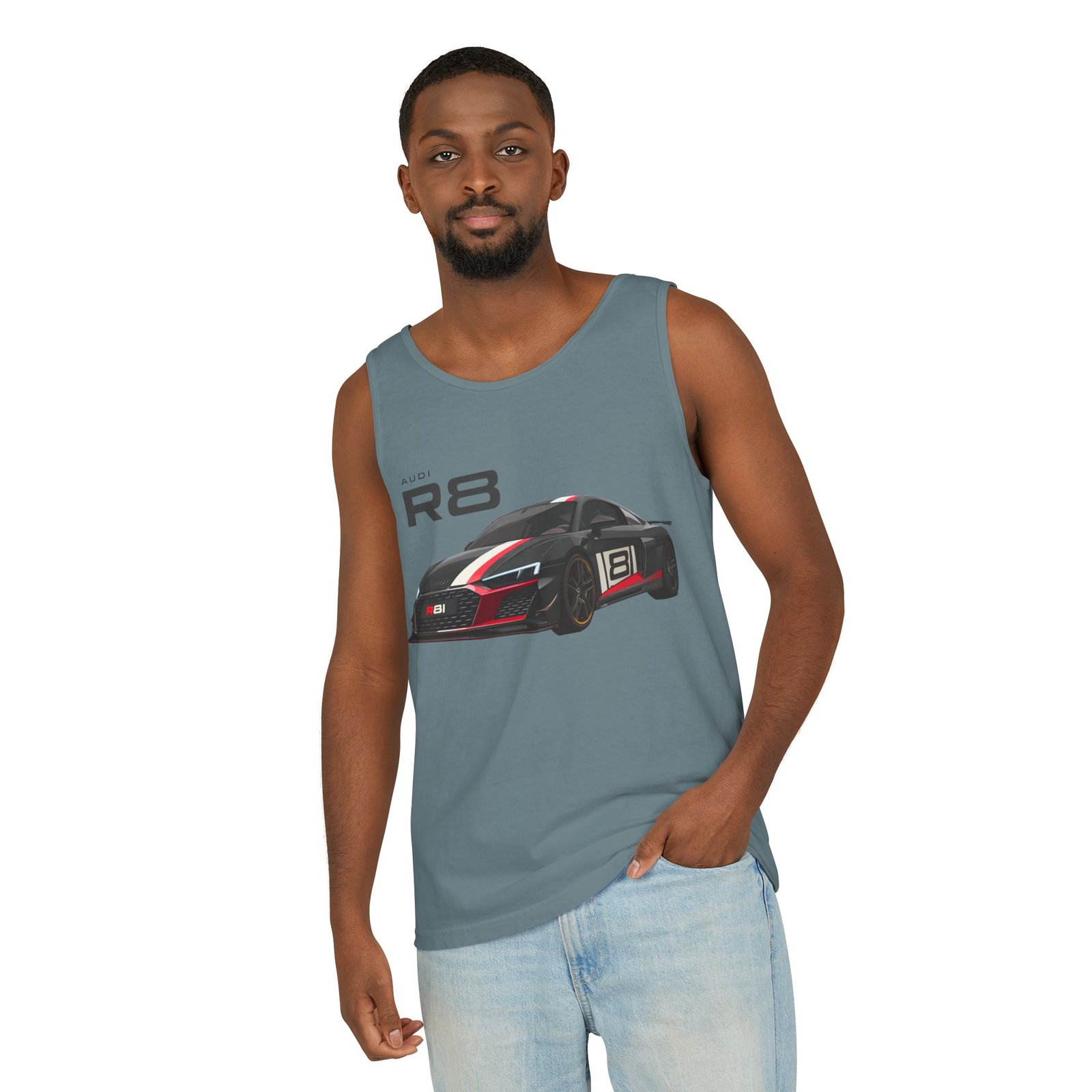 R8 Race Car Unisex Tank Top, Breathable Summer Top, Casual Wear, Gift for Car Enthusiasts, Sports Apparel, Comfortable Tank Top - Image 31