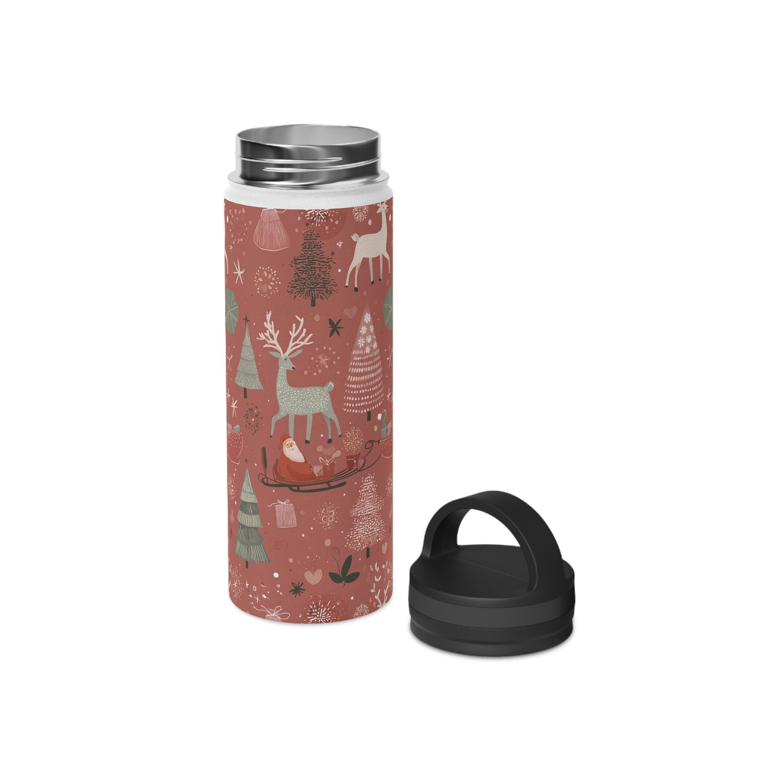 Stainless Steel Water Bottle, Handle Lid - Image 10