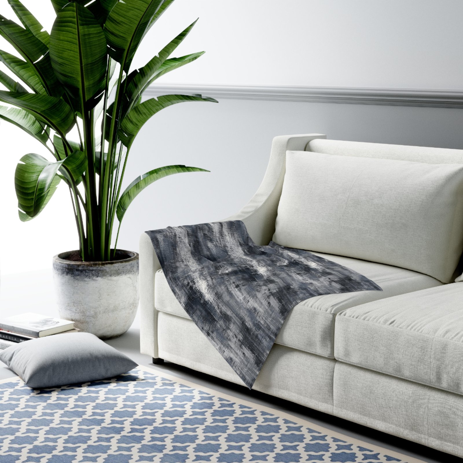 Modern Baby Swaddle Blanket, Cozy Infant Wrap, Soft Nursery Bedding, Newborn Shower Gift, Stylish Baby Gift - Image 2