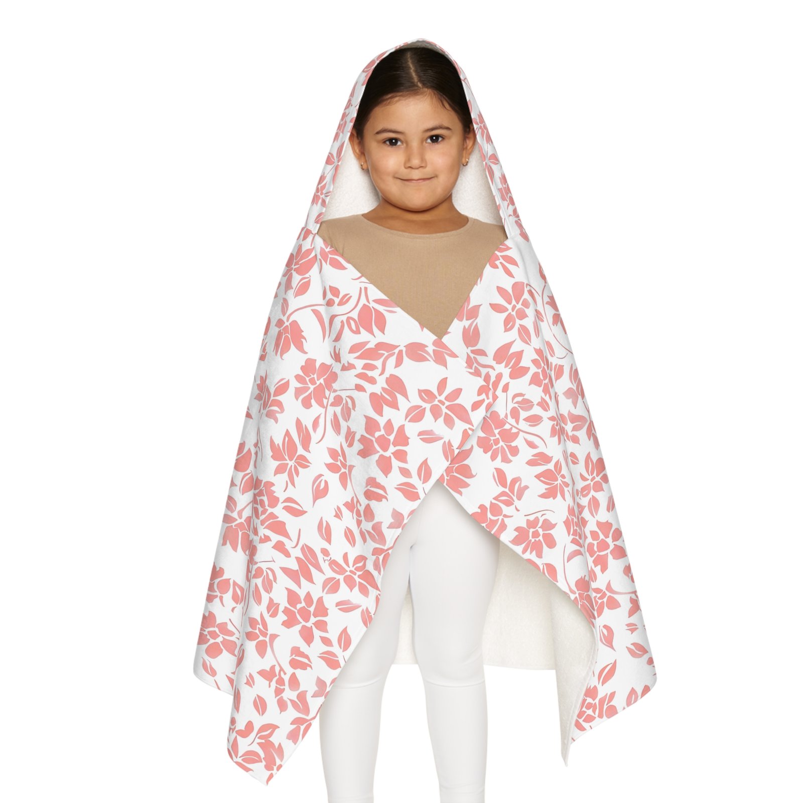 Cozy Youth Hooded Towel with Floral Design, Perfect for Pool Days, Bath Time, Gifts for Kids, Summer Fun, Beach Essentials - Image 2