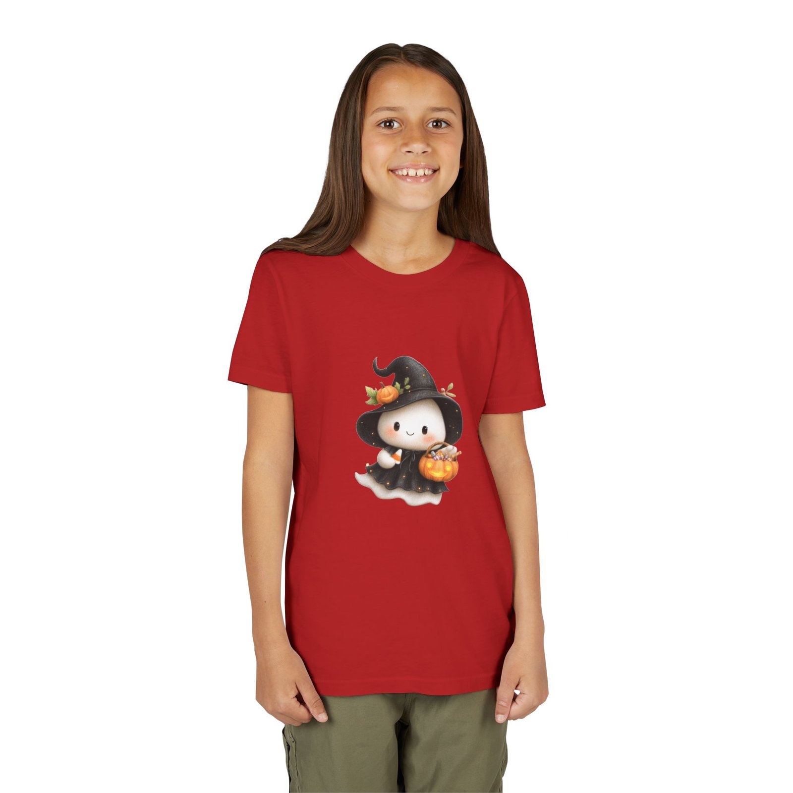 Cute Halloween Witch Youth Tee, Halloween Shirt, Kids Witch Costume, Trick or Treat Tee, Fall Celebration Apparel, Spooky Season T-Shirt - Image 8