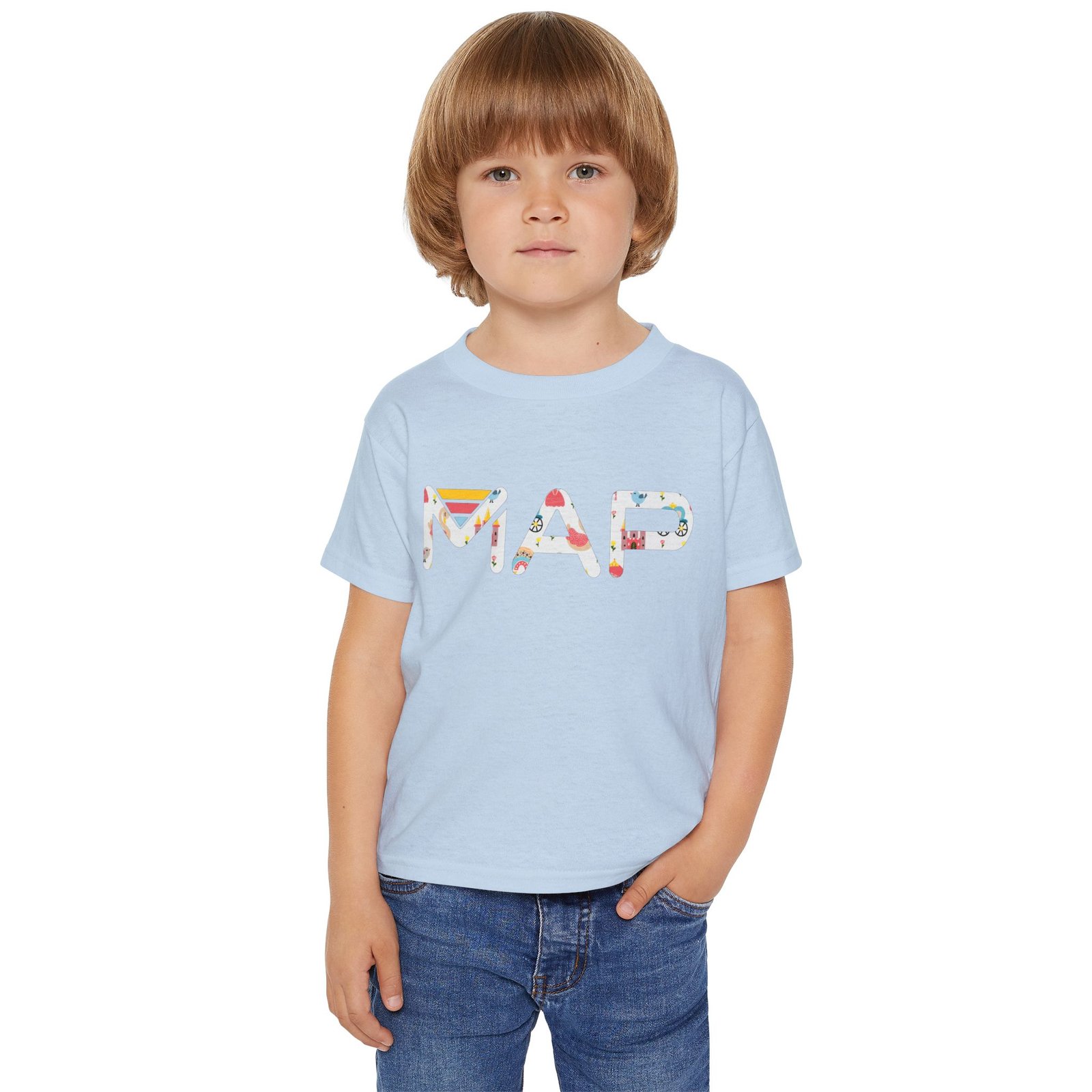 Colorful MAP Toddler T-shirt, Cute Kids Tee, Travel Gift, Adventure Apparel, Toddler Summer Top - Image 3