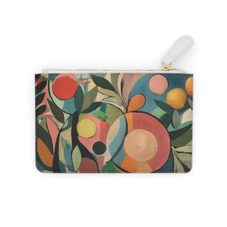 Colorful Floral Mini Clutch Bag, Small Purse, Boho Cosmetic Case, Gift for Her, Travel Organizer, Summer Accessories