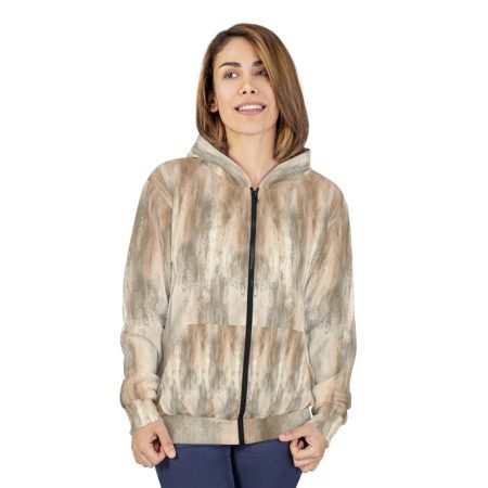Earthy Tones Unisex Zip Hoodie, Cozy Casualwear, Gift for Nature Lovers, Fall Fashion, Outdoor Adventures