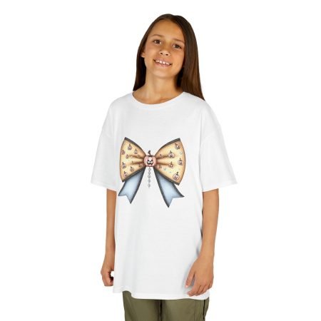 Cute Kids Bow Tee, Adorable Cotton Shirt for Girls, Birthday Gift, Playtime Outfit, Holiday Celebration Top, Party Attire