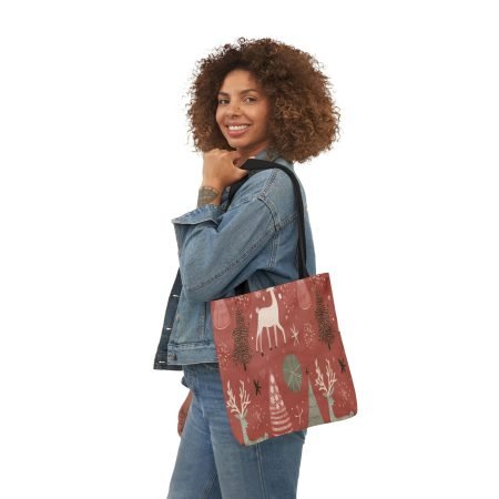 Festive Holiday Canvas Tote Bag, Christmas Gift, Reusable Shopping Bag, Eco-Friendly, Seasonal Decor, Beach Bag, Gift Bag