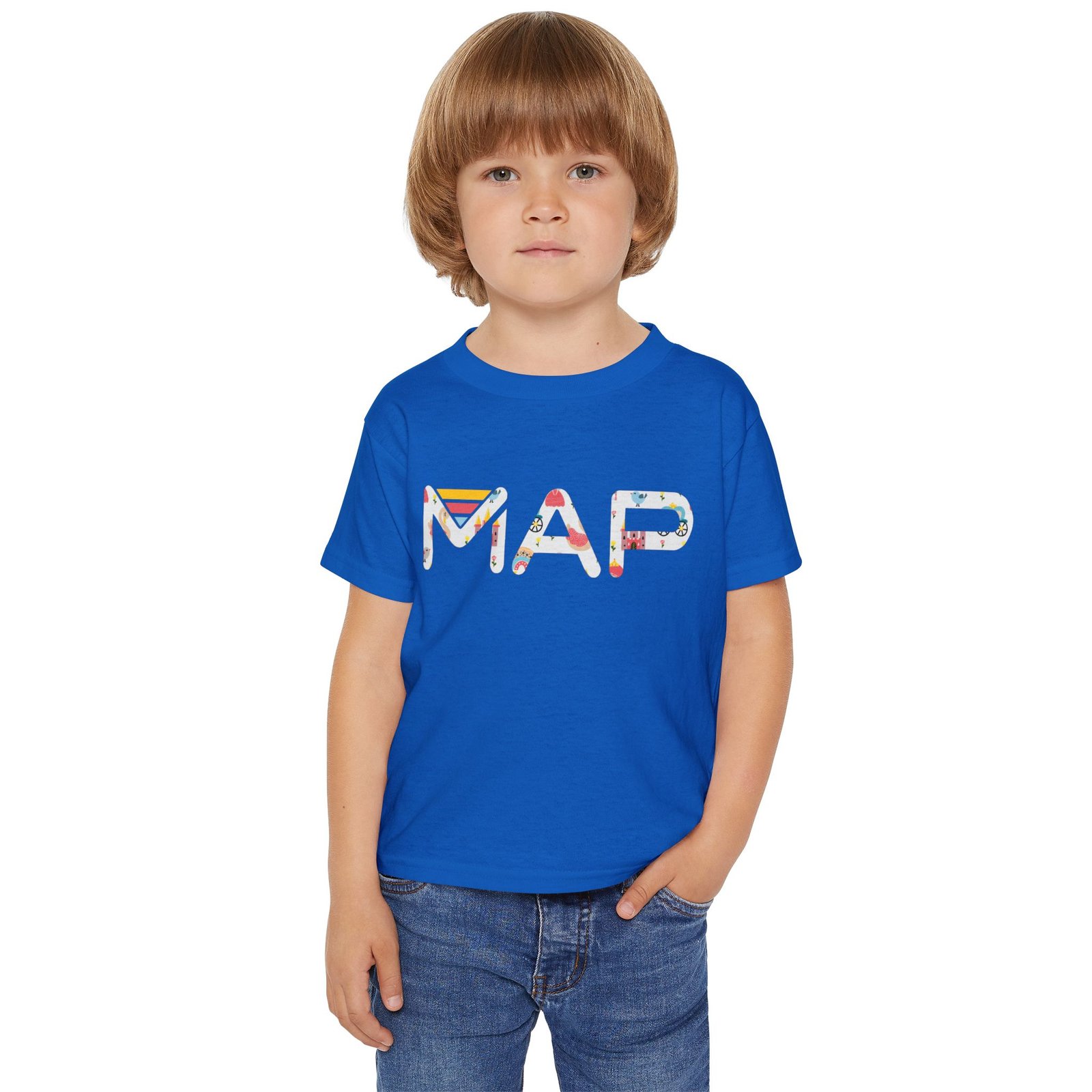 Colorful MAP Toddler T-shirt, Cute Kids Tee, Travel Gift, Adventure Apparel, Toddler Summer Top - Image 4