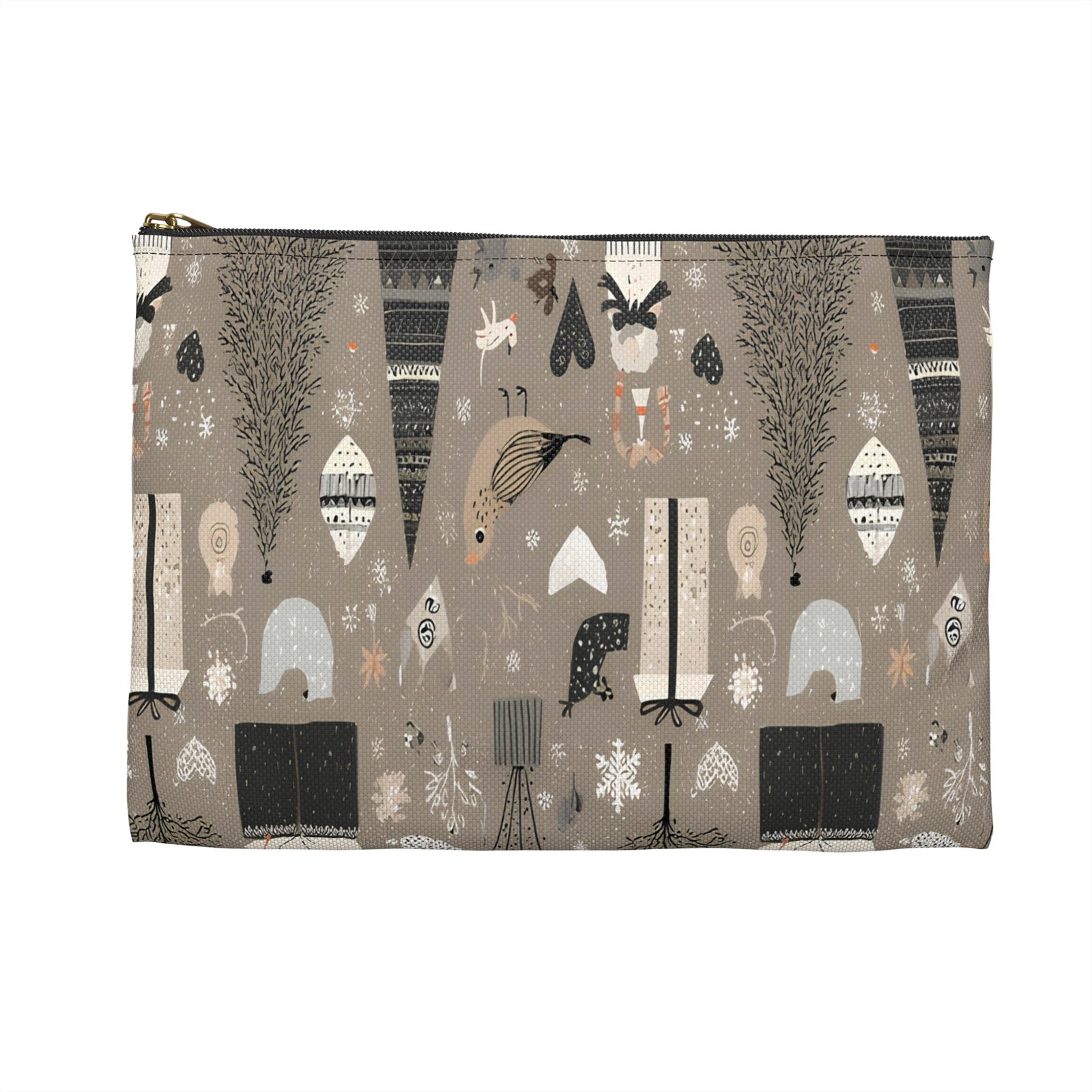 Festive Accessory Pouch with Winter Wonderland Design | Holiday Gift for Her, Makeup Bag, Organizer Pouch, Xmas Essentials, Cute Storage - Image 10