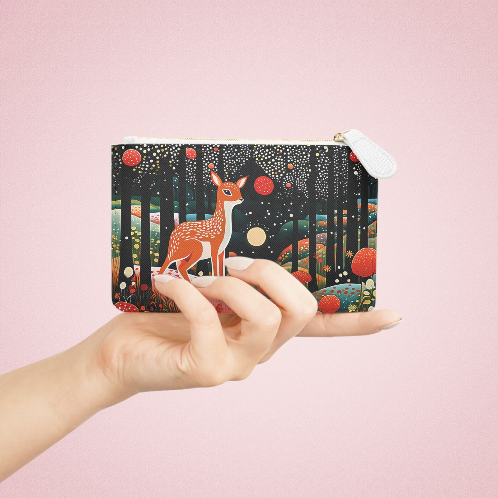 Whimsical Forest Mini Clutch Bag – Ideal for Night Out, Gifts, or Everyday Use, Nature Lover Accessory, Unique Pouch, Trendy Handbag - Image 4