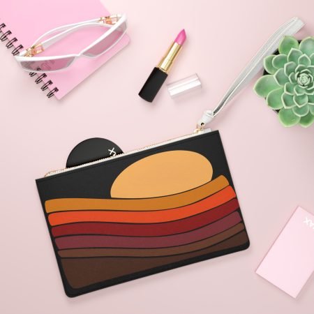 Sunset-Inspired Clutch Bag, Vibrant Evening Purse, Boho Accessory, Travel Makeup Case, Eco-Friendly Gift, Festival Ready