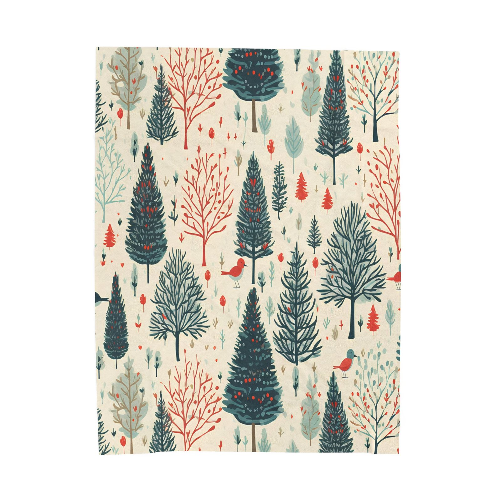 Cozy Winter Forest Velveteen Plush Blanket - Perfect Holiday Gift, Home Decor, Warm Throw, Christmas Decor, Snuggle Blanket - Image 7