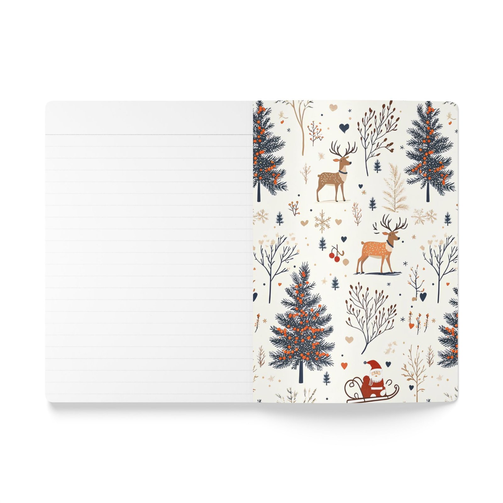 Festive Woodland Softcover Journal for Holiday Planning, Gift Idea for Journaling, Christmas Decor, Winter Magic, Nature Lover's Notebook - Image 16